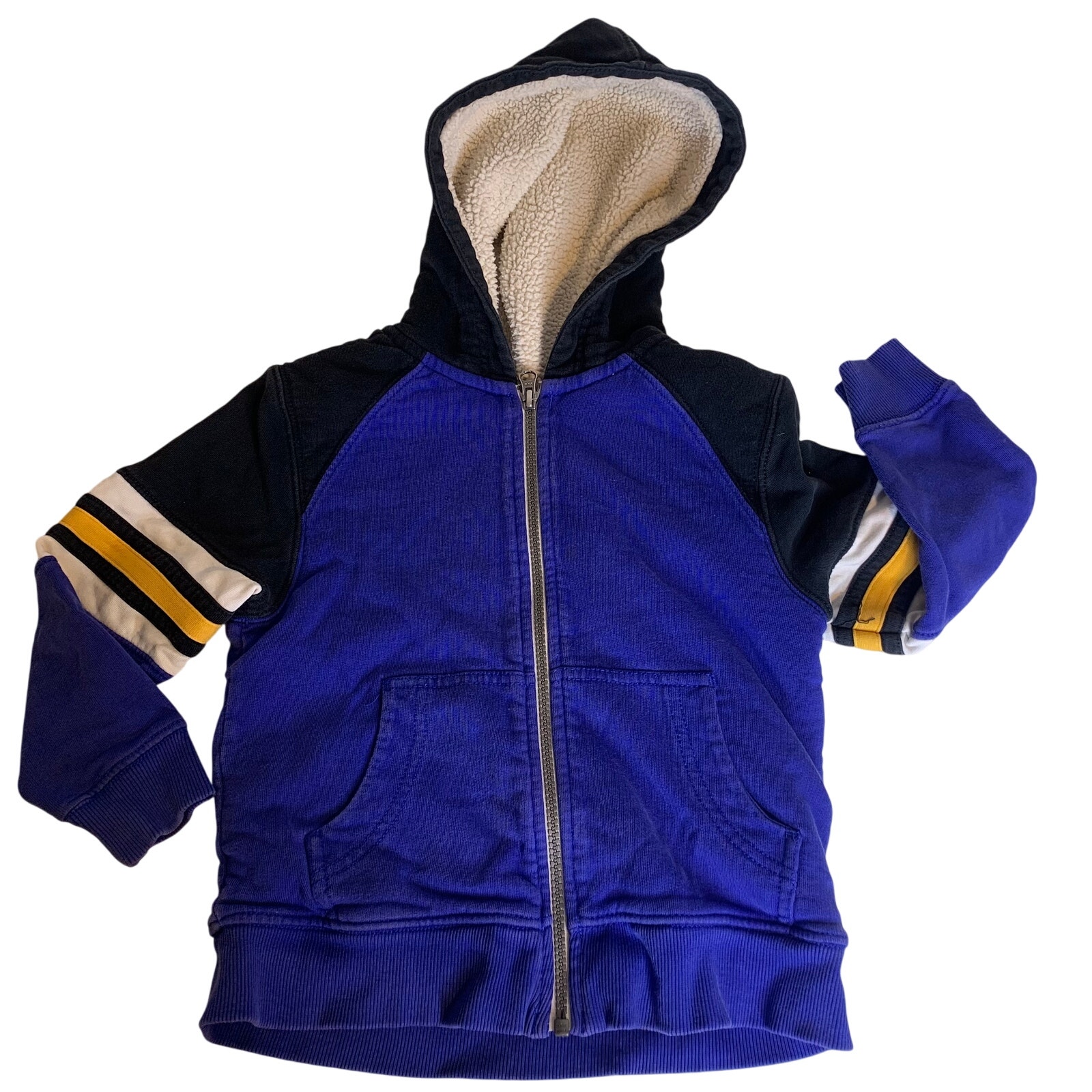 Hanna Andersson Size 4 100 Sherpa Lined Soft Heavy Colorblock Hoodie